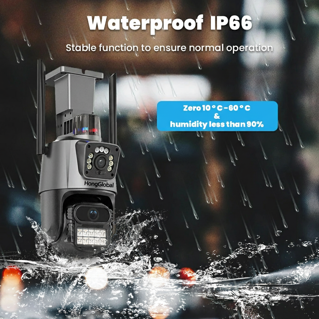 4K Outdoor Security Camera PTZ - WiFi Alexa Compatible