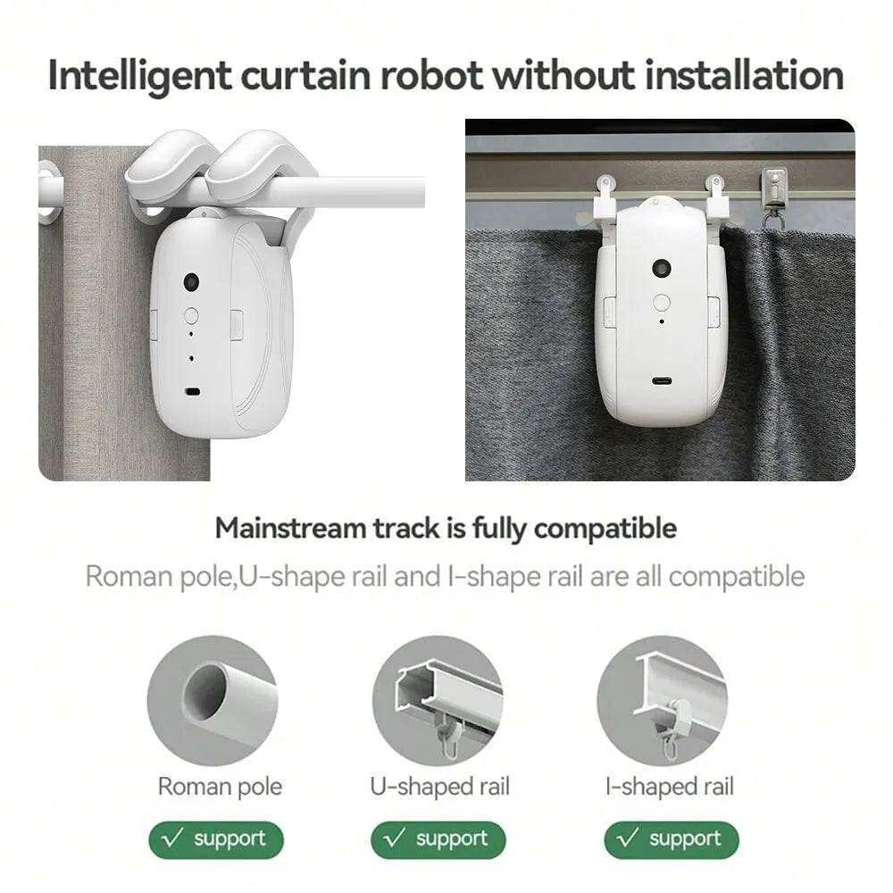 Smart Curtain Motor WiFi - App & Voice Control