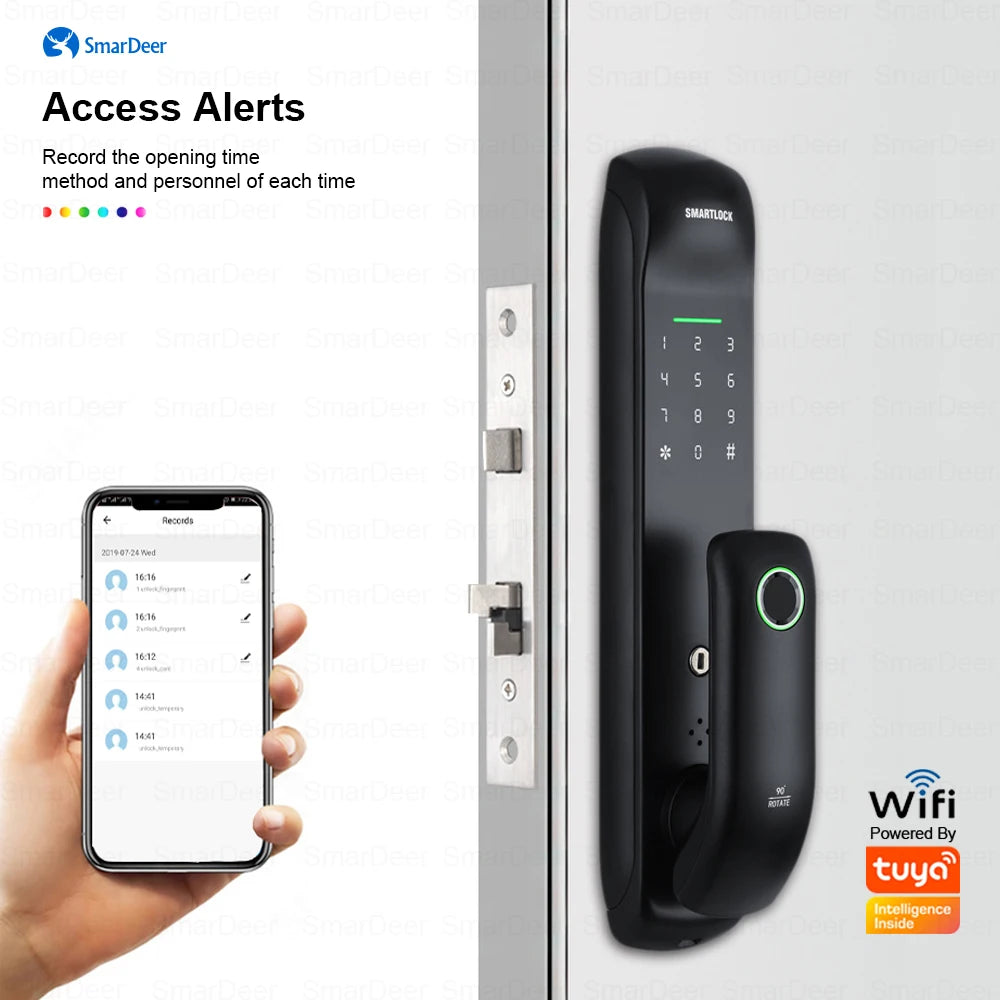 Smart Fingerprint Lock - WiFi Keyless Entry 5-in-1