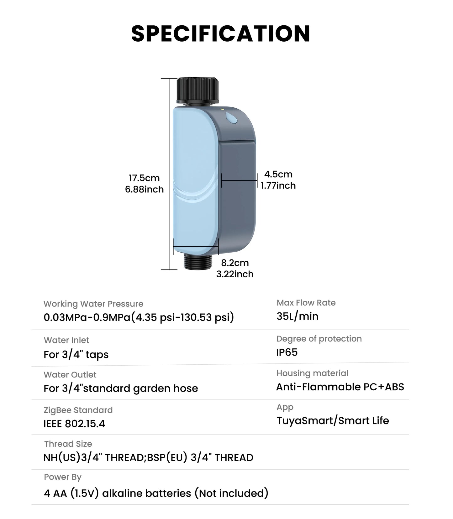 WiFi Sprinkler Timer - Alexa & Google Compatible