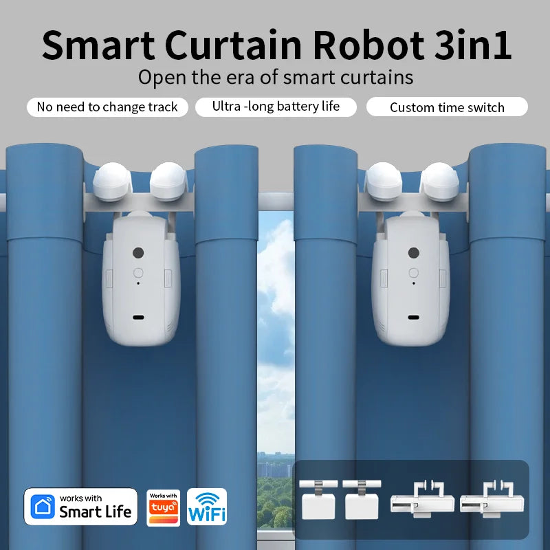 Smart Curtain Motor WiFi - App & Voice Control
