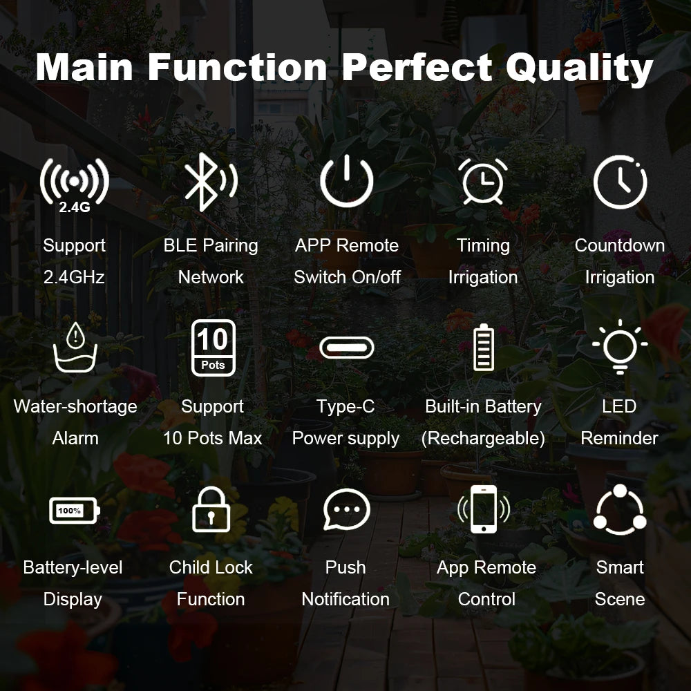 Smart WiFi Drip Irrigation - Auto Plant Watering
