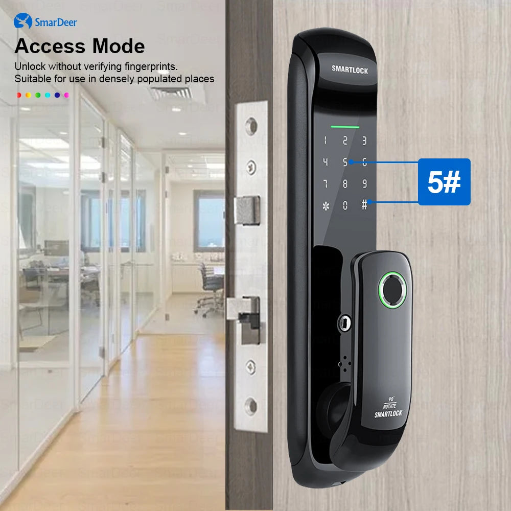 Smart Fingerprint Lock - WiFi Keyless Entry 5-in-1