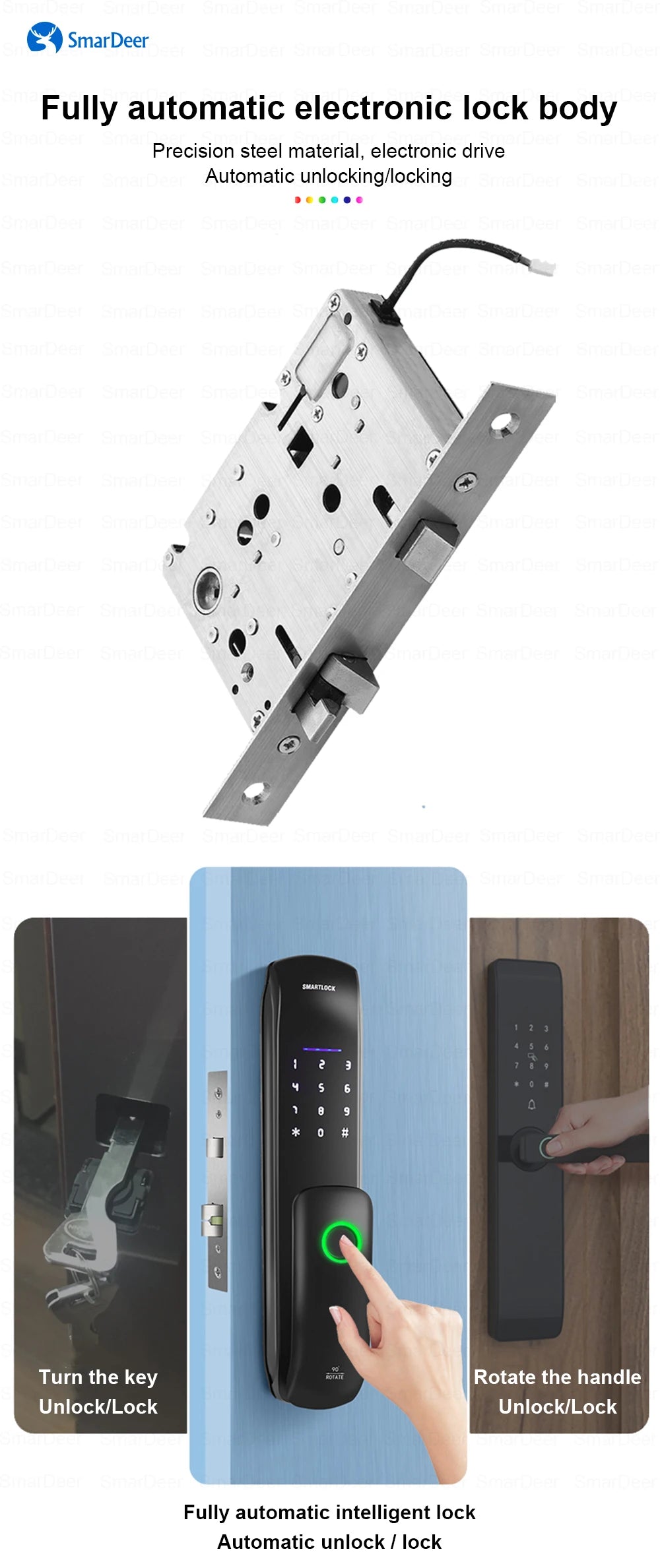 Smart Fingerprint Lock - WiFi Keyless Entry 5-in-1