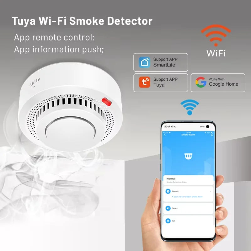 Smart WiFi Smoke Detector - Alexa Compatible