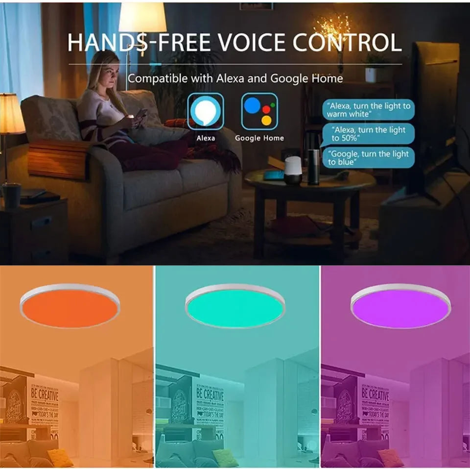 Smart RGB Ceiling Light - WiFi Alexa Compatible