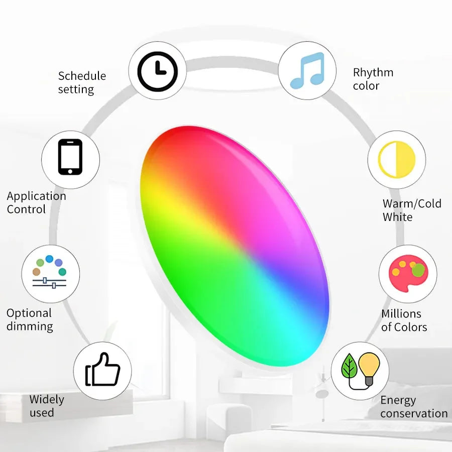 Smart RGB Ceiling Light - WiFi Alexa Compatible