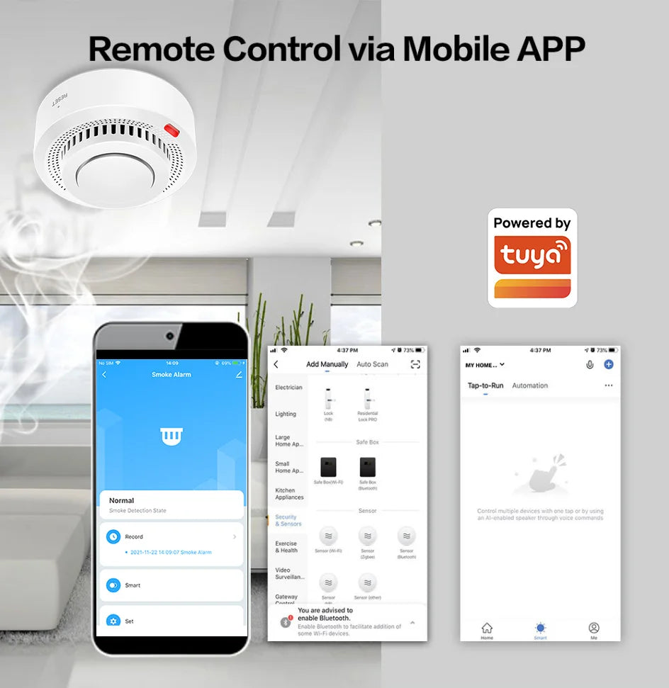 Smart WiFi Smoke Detector - Alexa Compatible