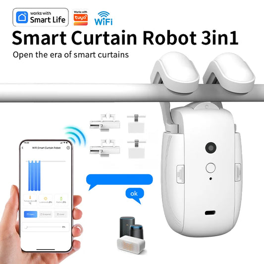 Smart Curtain Motor WiFi - App & Voice Control