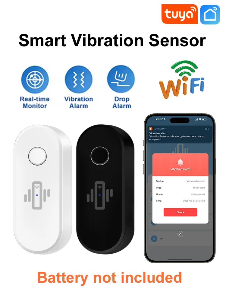 Smart WiFi Vibration Sensor - Real-Time Alerts
