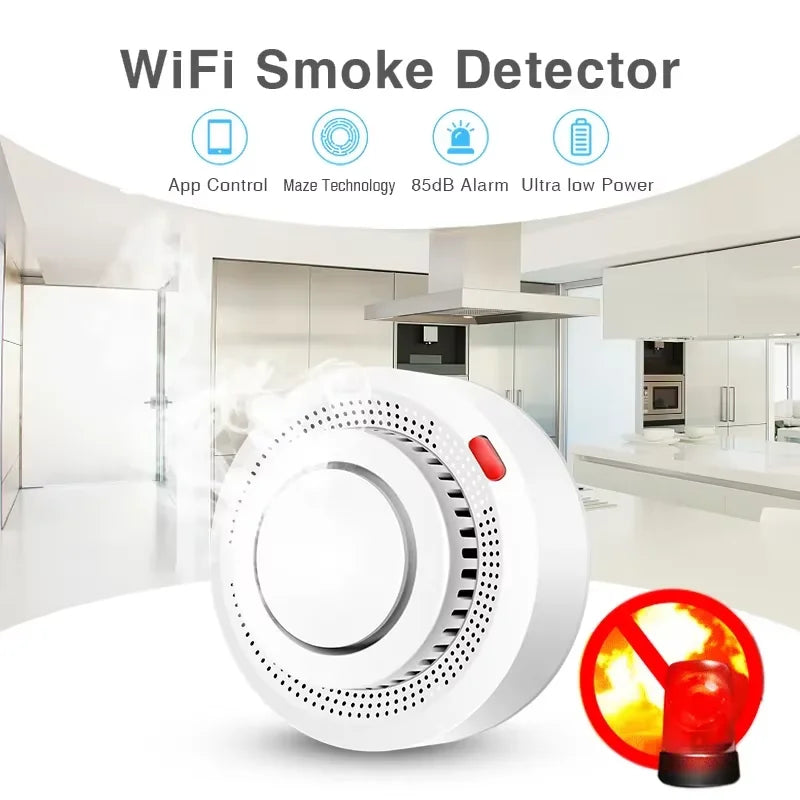Smart WiFi Smoke Detector - Alexa Compatible