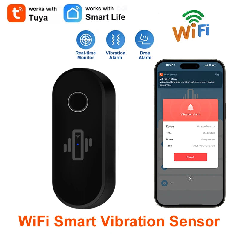 Smart WiFi Vibration Sensor - Real-Time Alerts