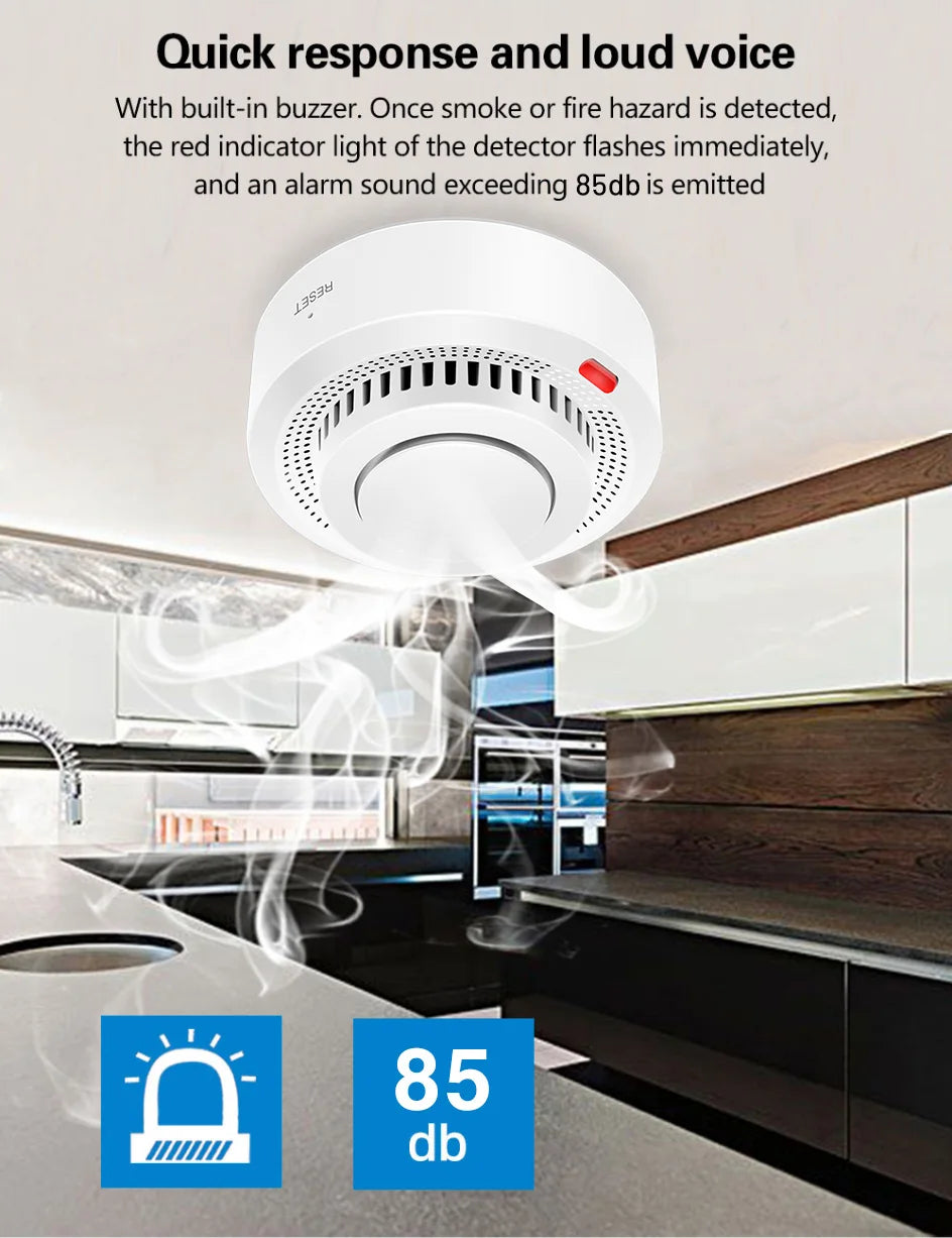 Smart WiFi Smoke Detector - Alexa Compatible