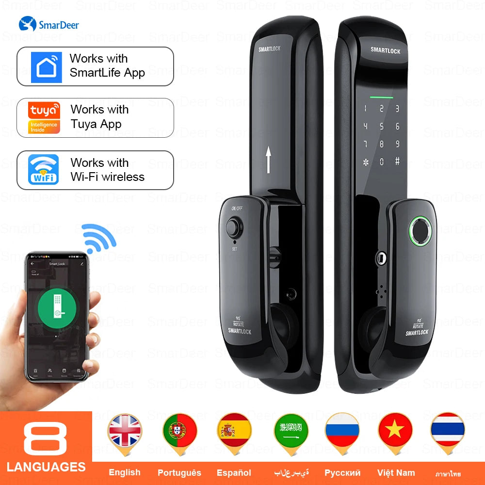 Smart Fingerprint Lock - WiFi Keyless Entry 5-in-1