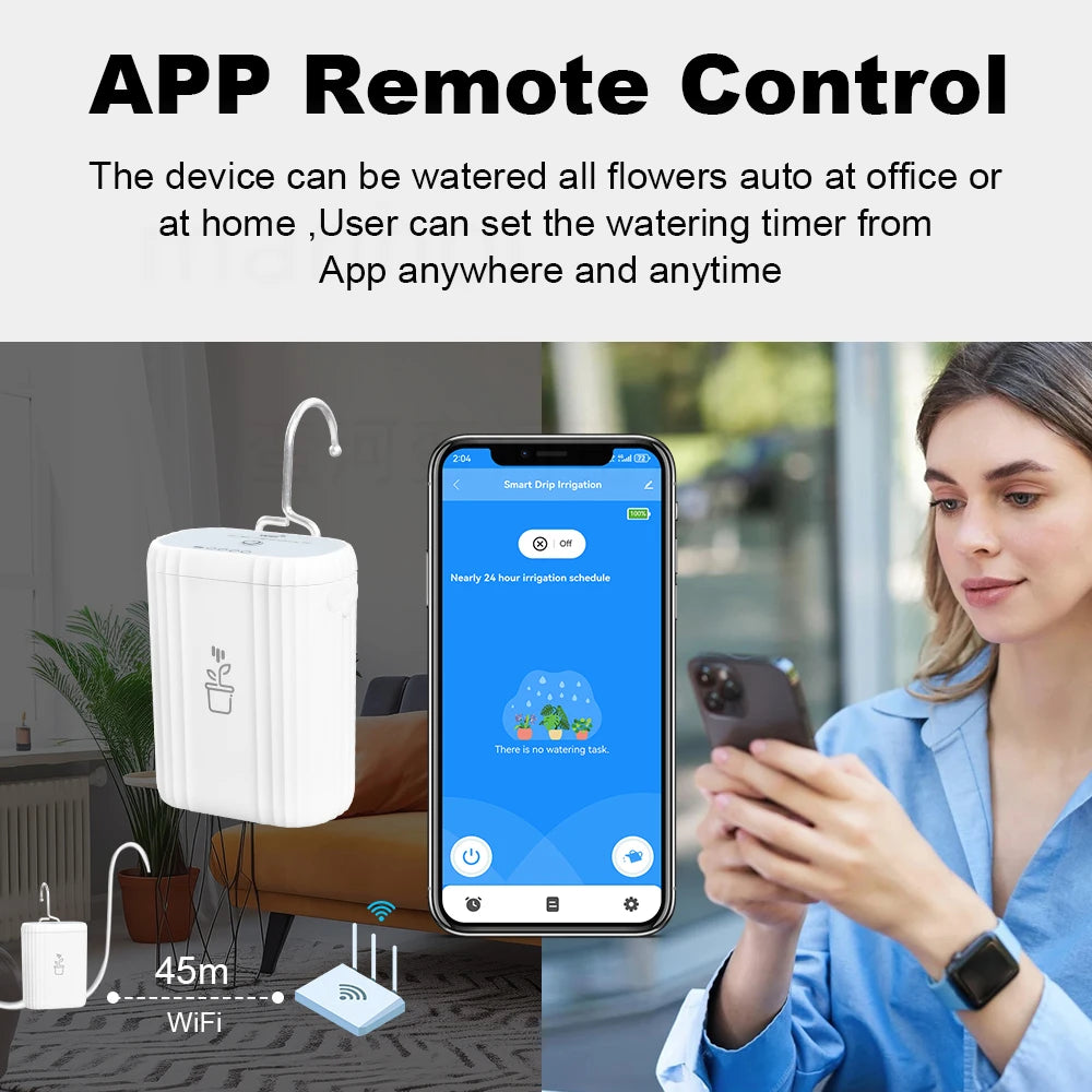Smart WiFi Drip Irrigation - Auto Plant Watering