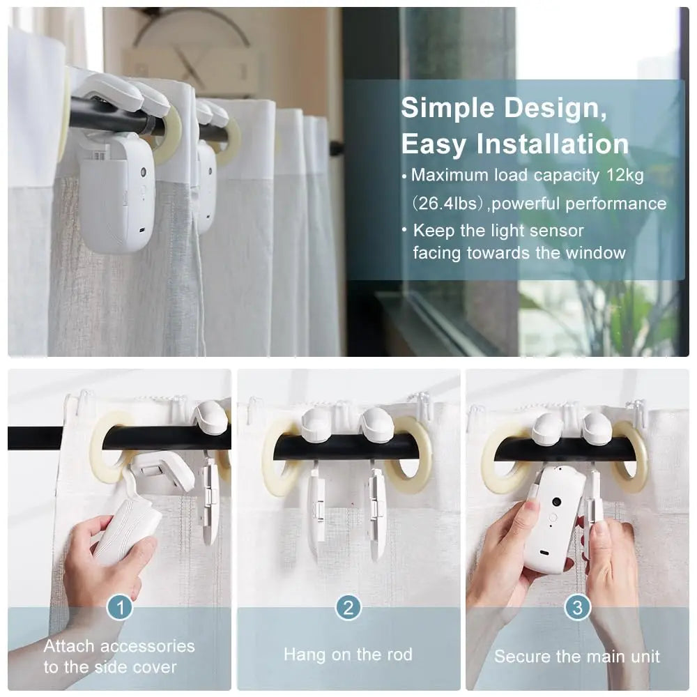 Smart Curtain Motor WiFi - App & Voice Control